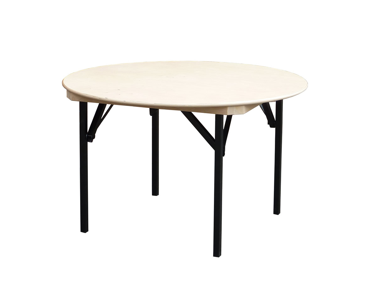 Klapptisch mit runder Tischplatte